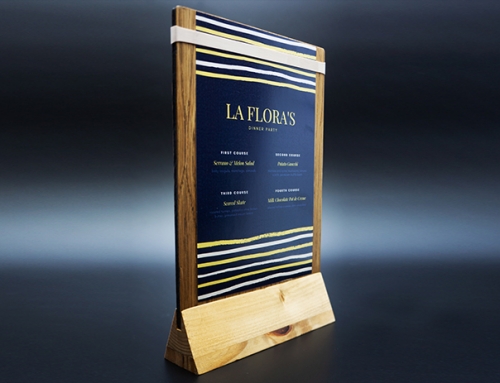 Wood Menu Stand Display for Event